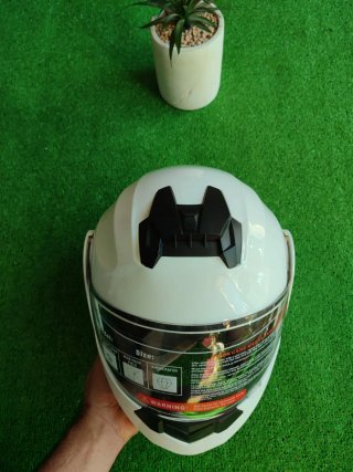 Casco Moto Modular Talla M Blanco
