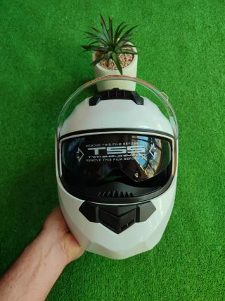 Casco Moto Modular Talla M Blanco