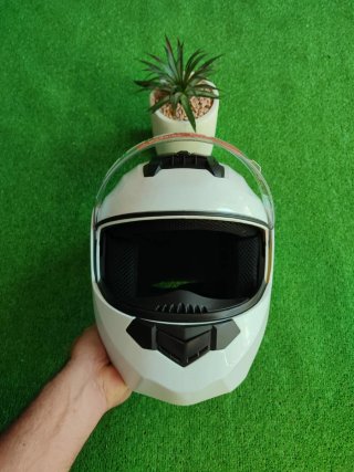 Casco Moto Modular Talla M Blanco