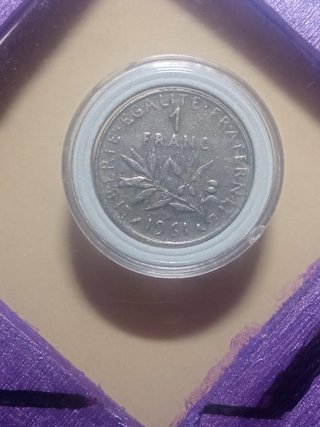 Moneda 1 Franco Francia 1961