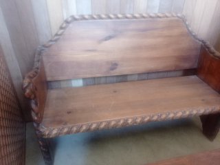 Sofá y mesa conjunto mexicano madera y cristal