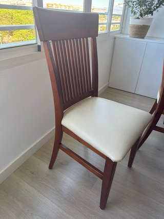Mesa de comedor madera y cristal