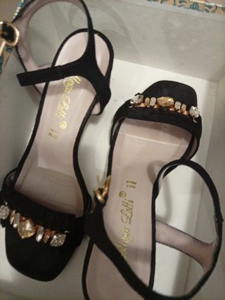 Sandali donna eleganti neri con strass