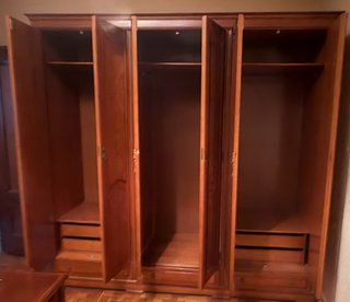 Armario 6 puertas madera con espejos