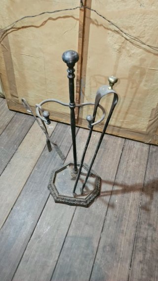 Juego Utensilios Chimenea Forja