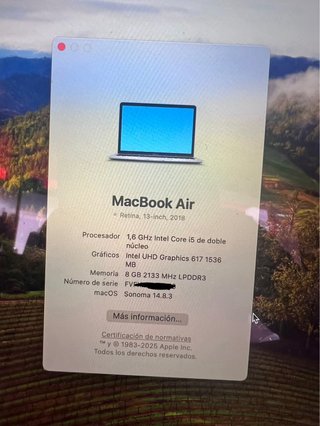 MacBook Air 13 Intel i5 8GB RAM