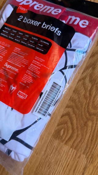 Supreme SpiderMan Boxer Hanes White SS26