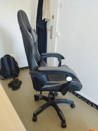 Silla Gaming Negra y Gris