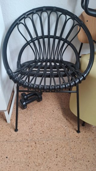 Silla Ratán Negra