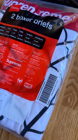Supreme SpiderMan Boxer Hanes White SS26