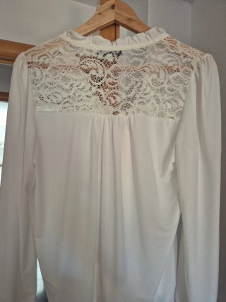 Blusa Morgan Encaje Blanca Talla M