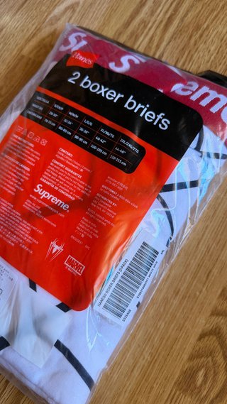 Supreme SpiderMan Boxer Hanes White SS26