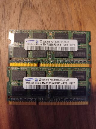 2x Samsung 2GB DDR3 RAM Módulos memoria