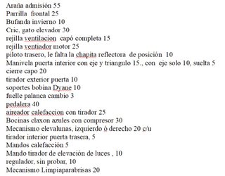 Recambios Dyane 6 y 2CV