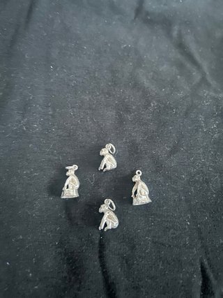Lote 4 dijes plata 925 pulsera pandora  dijes