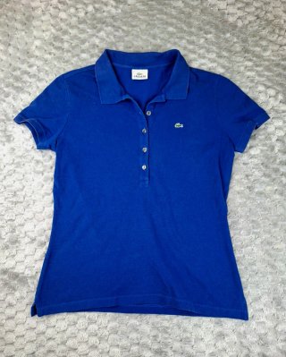Polo Lacoste Azul Vintage Y2K Talla M/L