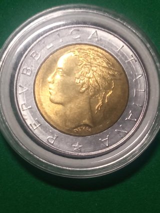 Moneda 500 Liras Italia 1982