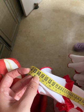 Traje Flamenca Blanco y Rojo