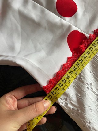 Traje Flamenca Blanco y Rojo
