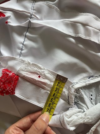 Traje Flamenca Blanco y Rojo