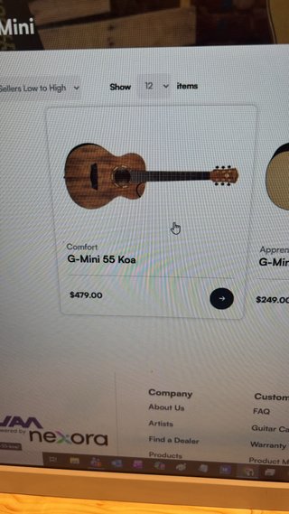 Guitarra Washburn G-Mini 55 Koa