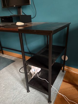 Scrivania computer legno e metallo