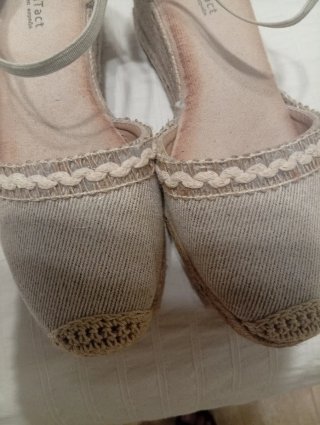 Zapatillas esparteñas beige talla 38