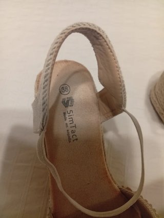 Zapatillas esparteñas beige talla 38