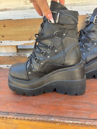 Stivali Demonia Platform Neri