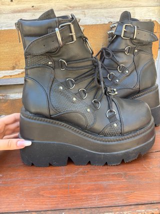 Stivali Demonia Platform Neri