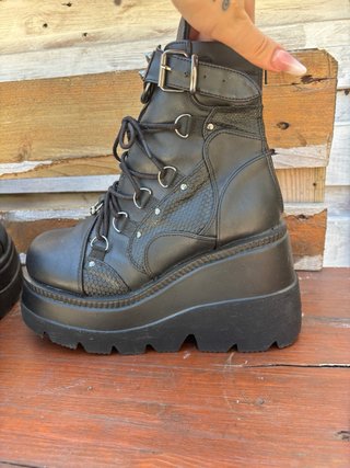 Stivali Demonia Platform Neri