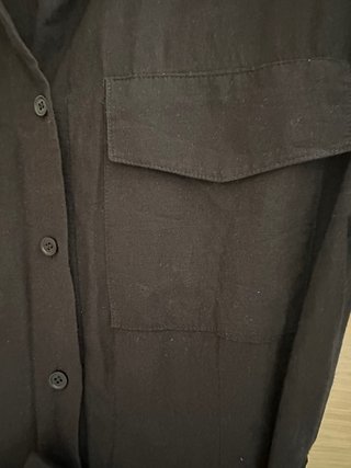Vestido camisero negro Zara