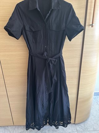 Vestido camisero negro Zara
