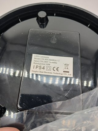 Lámpara LED para Pared y Techo Luz Nocturna LED Circular 10W 4000K IP54 de Luz Suave para Interiores Exteriores Corredor Baño Ja