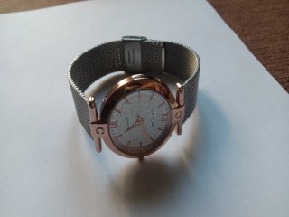 Reloj Skyline Mujer Bronce y Plata