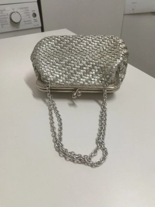 Bolso fiesta vintage plateado