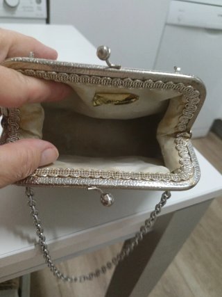 Bolso fiesta vintage plateado