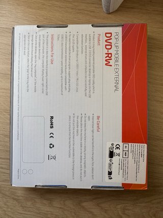 Grabadora de discos externa + disco regrabable