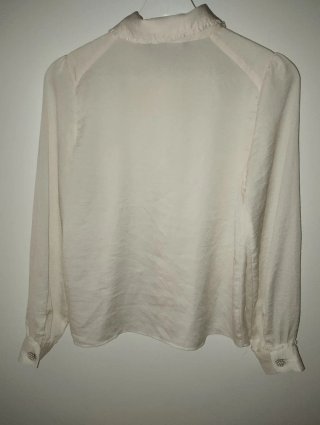 Blusa Zara Vintage Beige/Blanco Crudo
