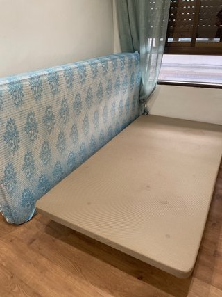 Cama individual 90x200 + base tapizada