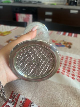 Vaso Vetro Argento Trasparente