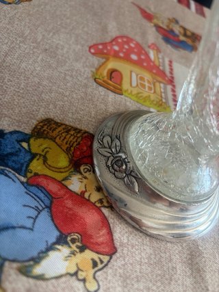 Vaso Vetro Argento Trasparente