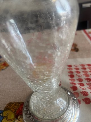 Vaso Vetro Argento Trasparente