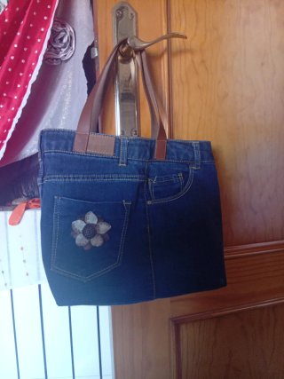 2  Bolsos vaqueros patchwork único