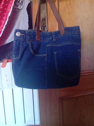 2  Bolsos vaqueros patchwork único