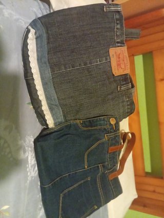 2  Bolsos vaqueros patchwork único