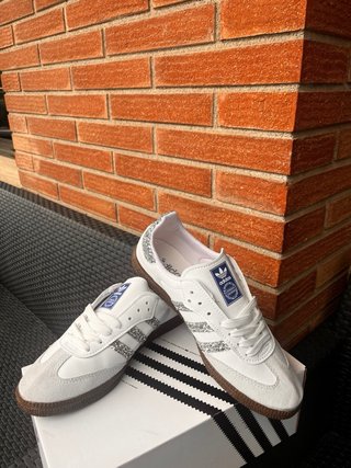 Adidas Samba Glitter Blancas y Plateadas