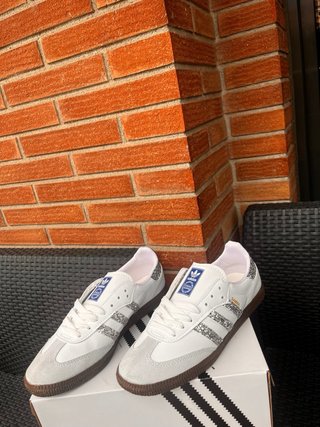 Adidas Samba Glitter Blancas y Plateadas