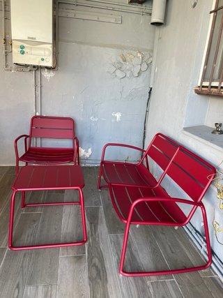 Conjunto de jardín Tresi rojo