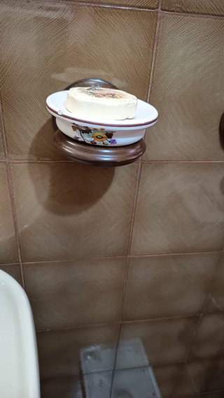 Conjunto accesorios baño madera maciza
